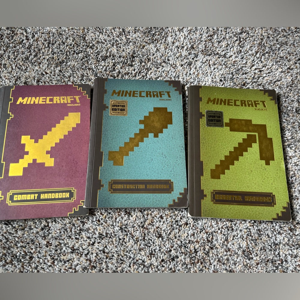 Set of 3 Minecraft books - great shape